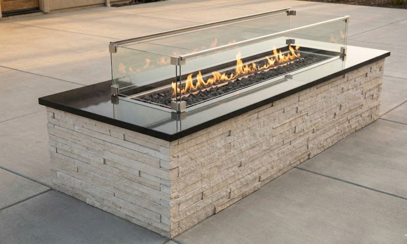HPC - Ready to Finish Rectangle Fire Pit Kit