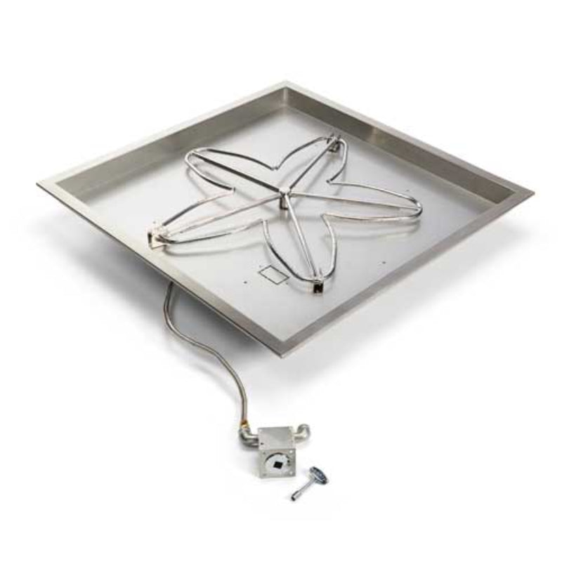HPC Certified Fire Pit Insert - Square Bowl - Match Lit Ignition